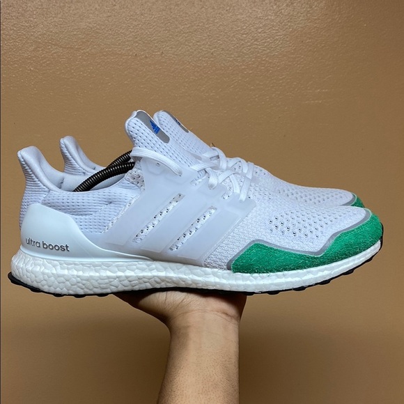 Adidas Ultra Boost 1.0 DNA Cloud White Green Running Sneakers - Picture 1 of 17